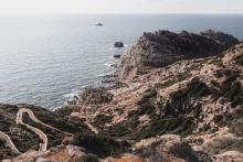 winding path along the coast