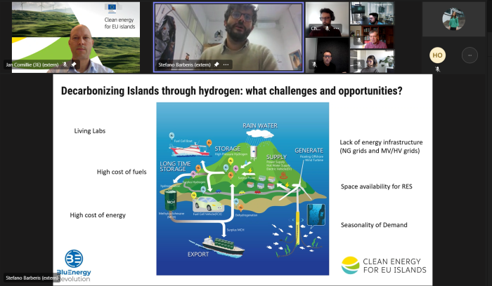 Screenshot of webinar hydrogen