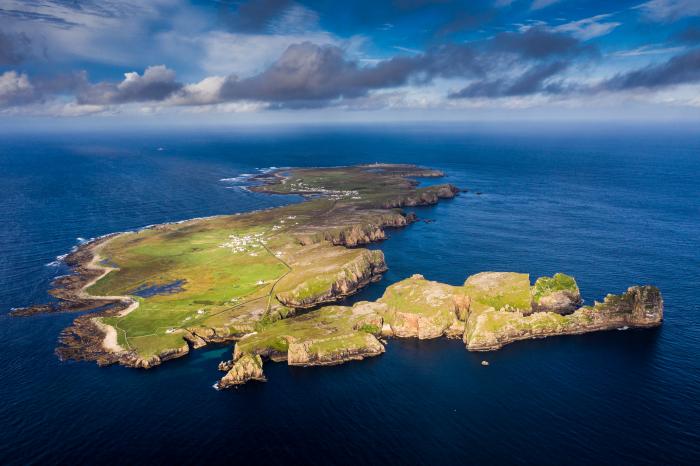 Aerial photography of Toraigh Island